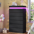 Black 6 Drawer Dresser D55852