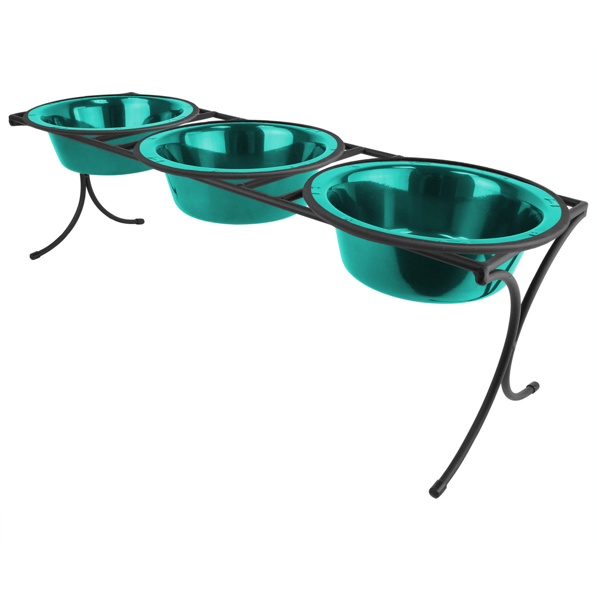 12 Cup Raised Feeder with Stainless Steel Bowls N9669