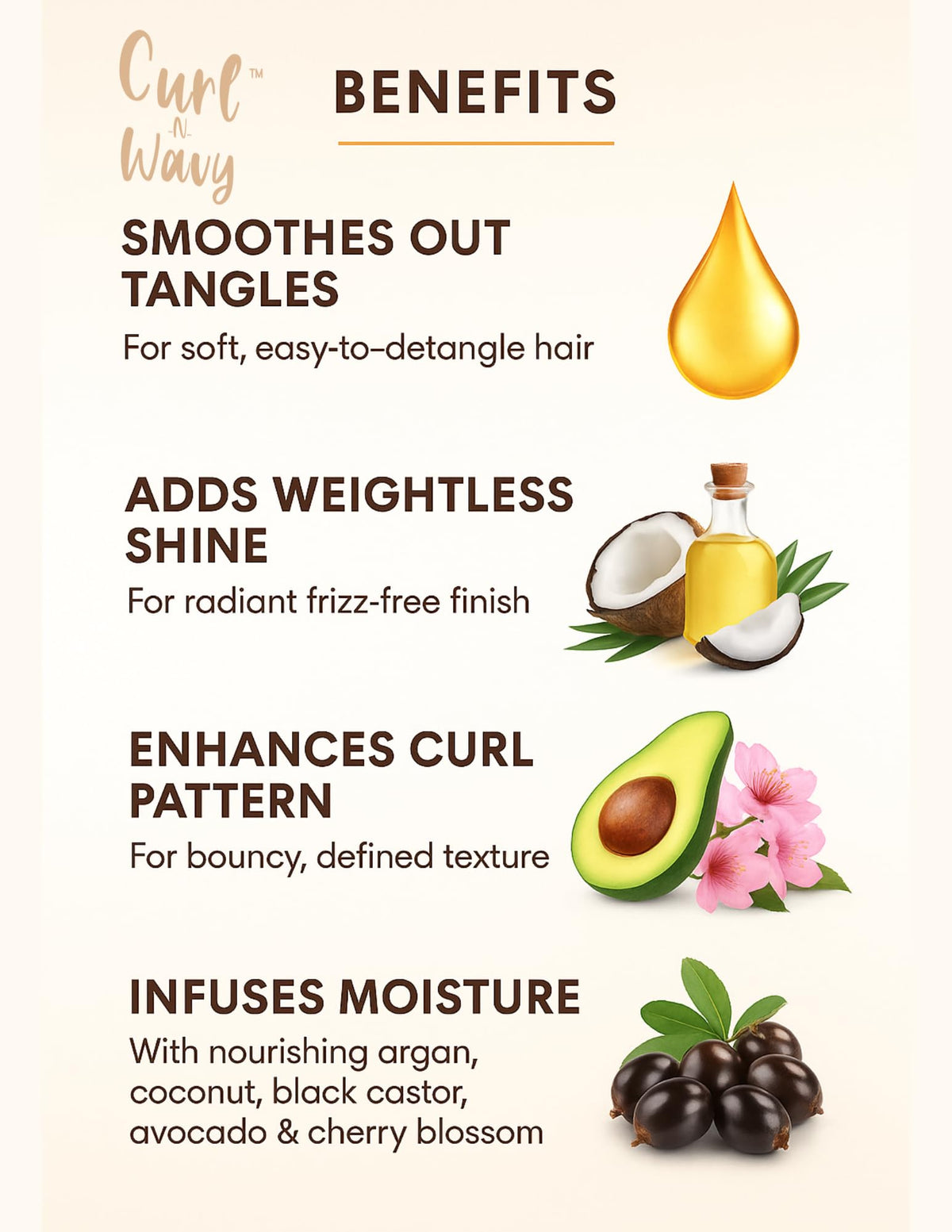 Natural Curl-N-Wavy 4-in-1 Hair Enhancer 10 OZ T694106