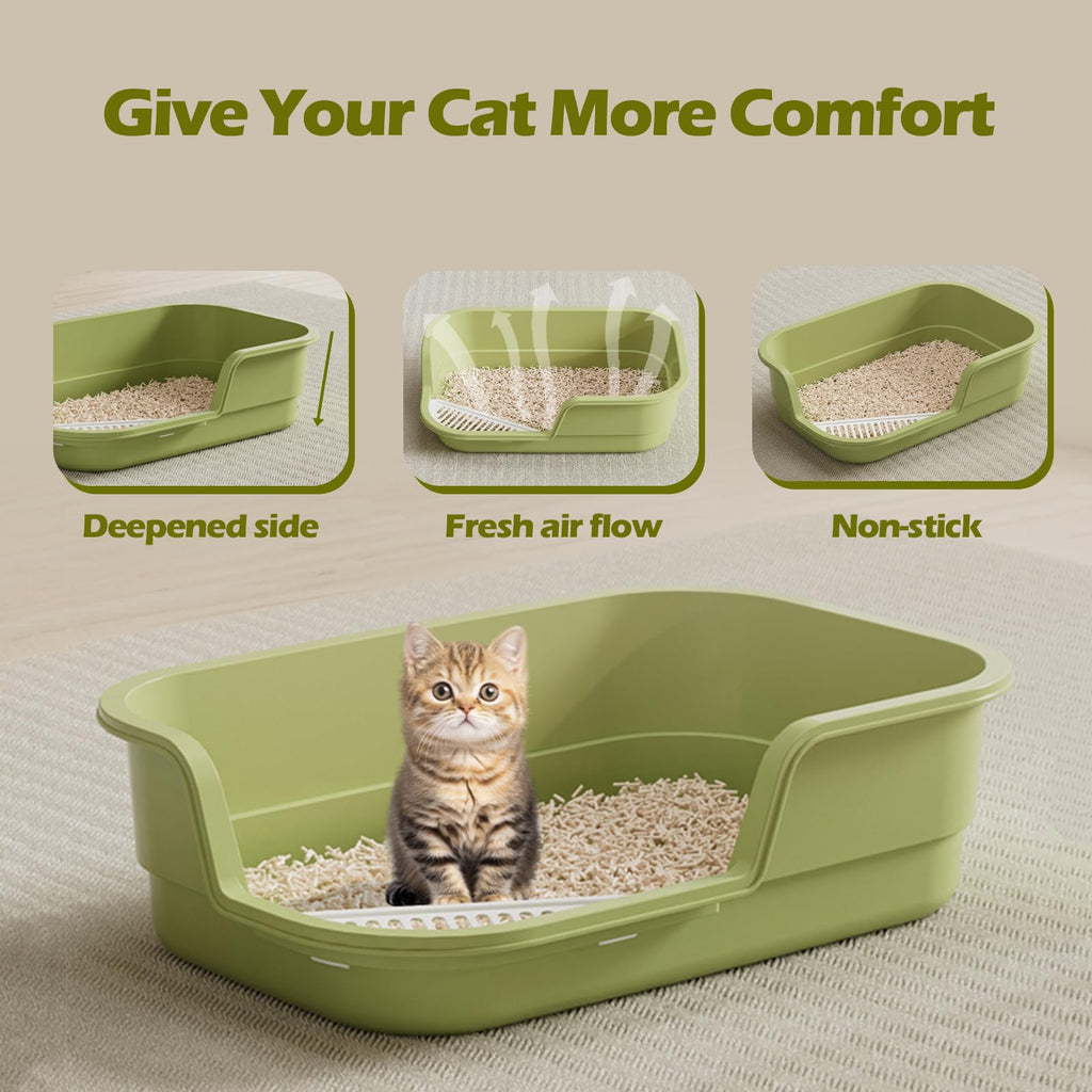 Extra Large High Sides Low Entry Cat Litter Box B392