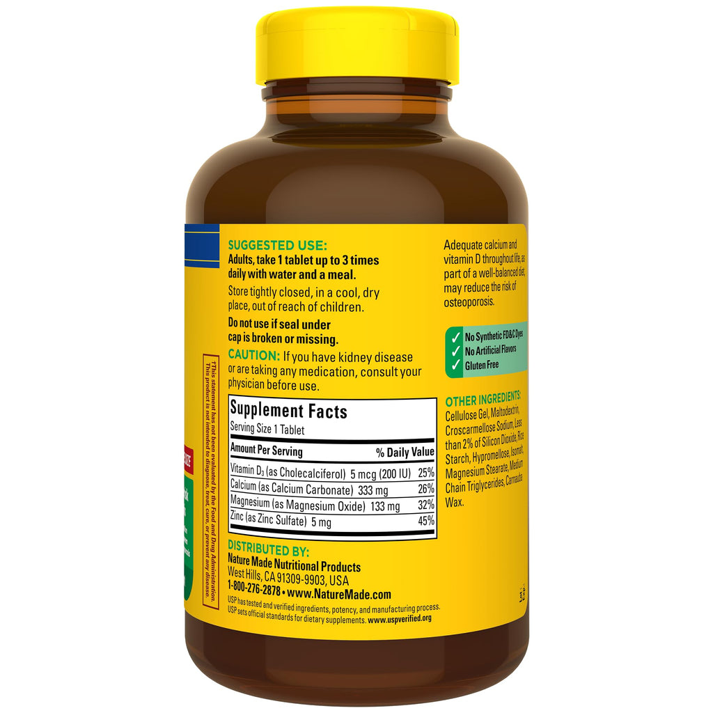 Calcium Magnesium Zinc with Vitamin D3, 300 Tablets U905983