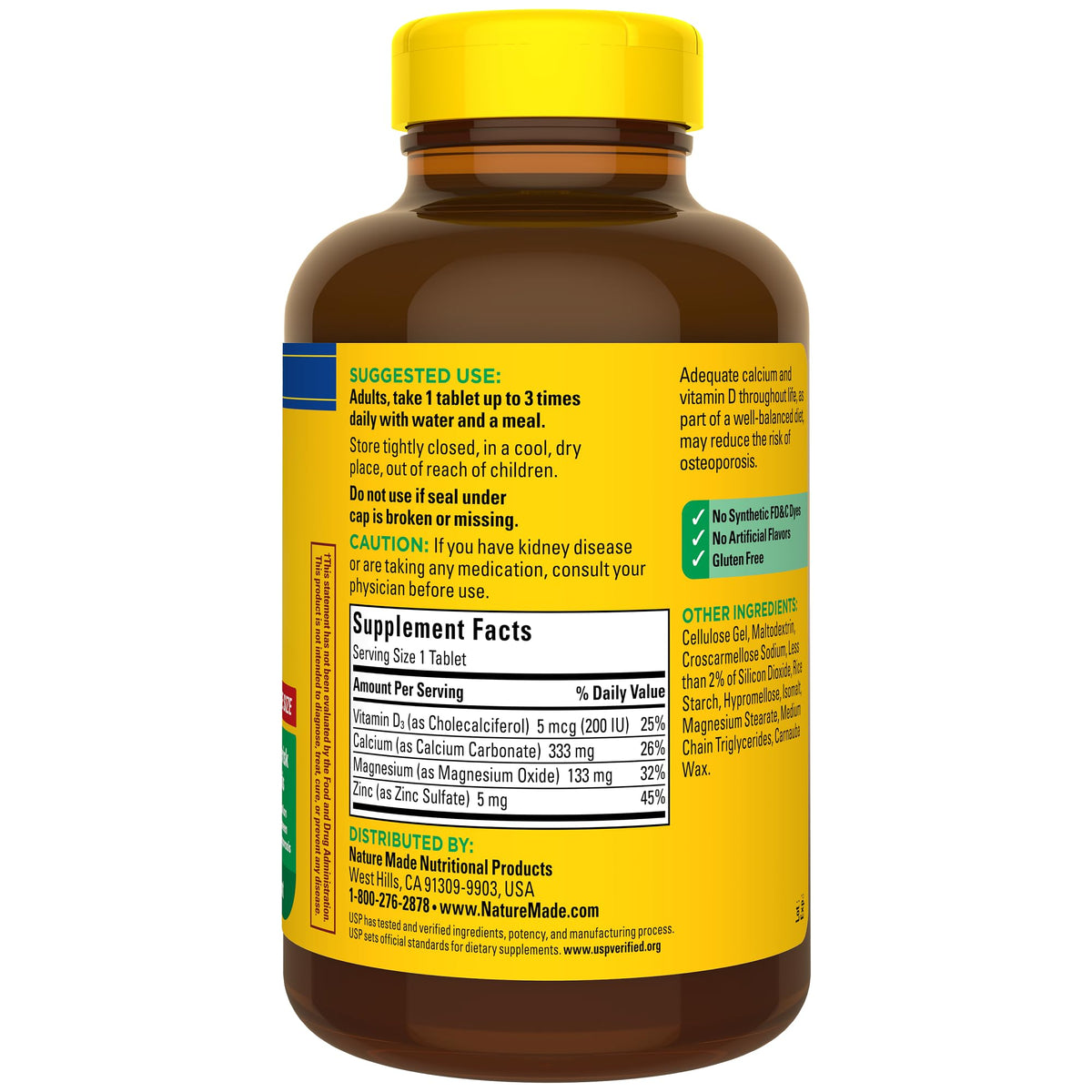 Calcium Magnesium Zinc with Vitamin D3, 300 Tablets U905983