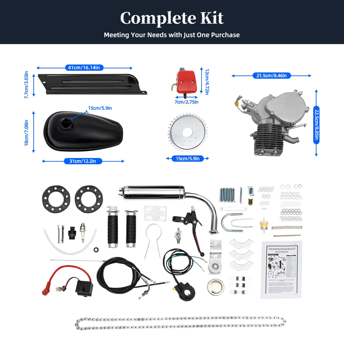 100CC 2 Stroke Bicycle Engine Kit B559772