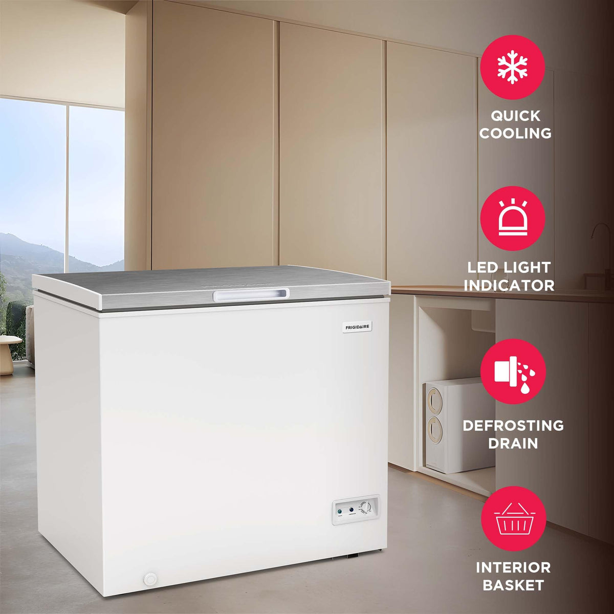 7 Cu. Ft. Chest Freezer with Removable Wire Basket Y5372