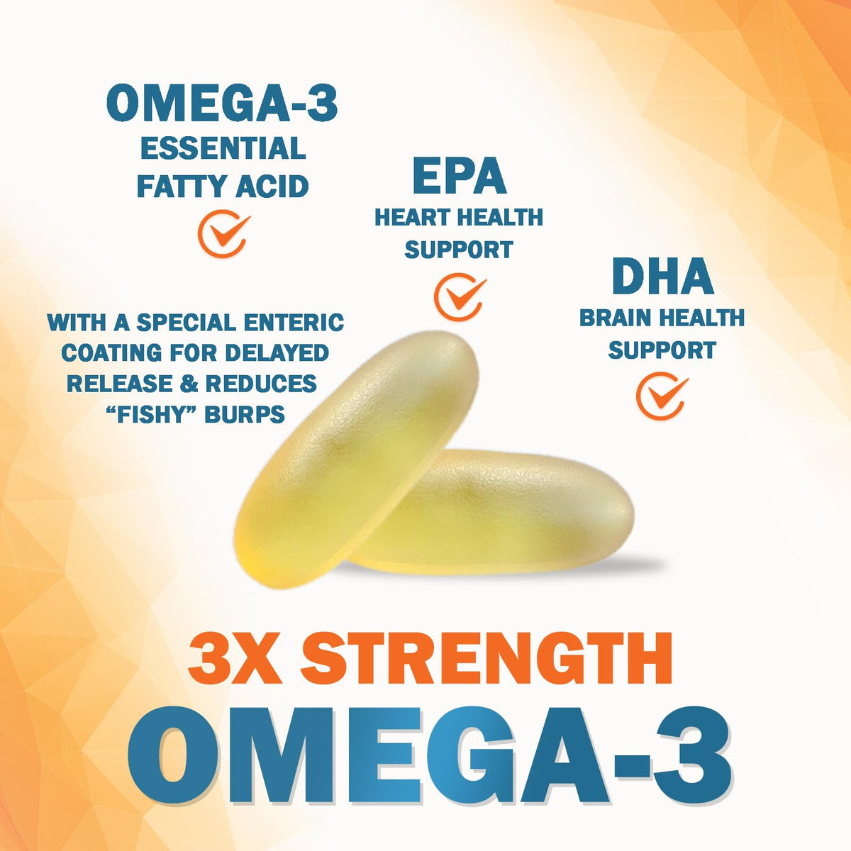 Omega 3 Fish Oil 2400mg Softgels X4400