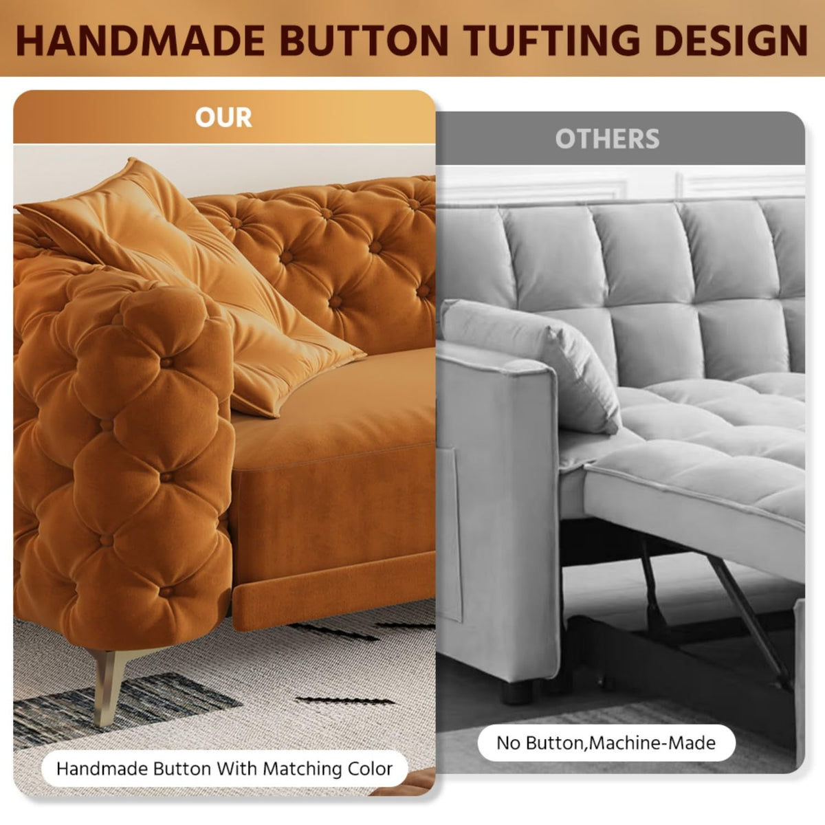Convertible Sleeper Sofa with Ottoman A32440