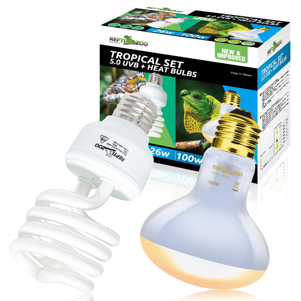 Reptile Heat Lamp Combo Pack with Dual Light Fixture T327