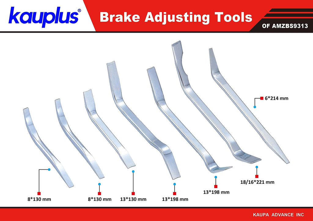 14-Piece Drum Brake Tool Set with Brake Lining Gauge A4576