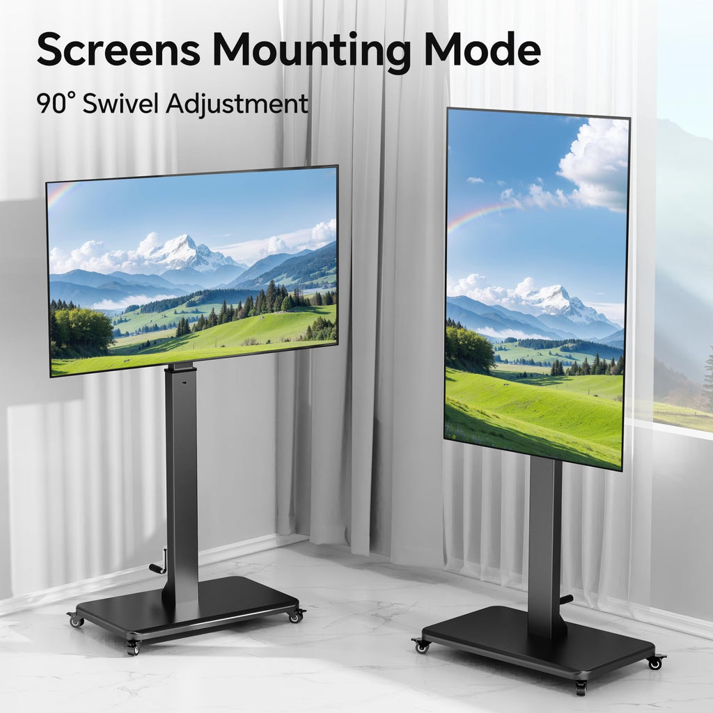 Mobile TV Stand with Power Outlet and Wheels H659519