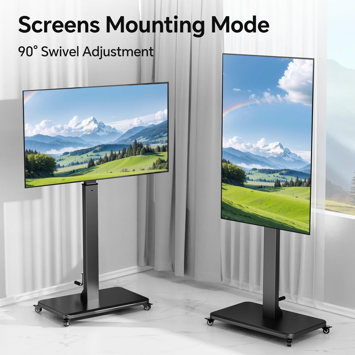 Mobile TV Stand with Power Outlet and Wheels H659519