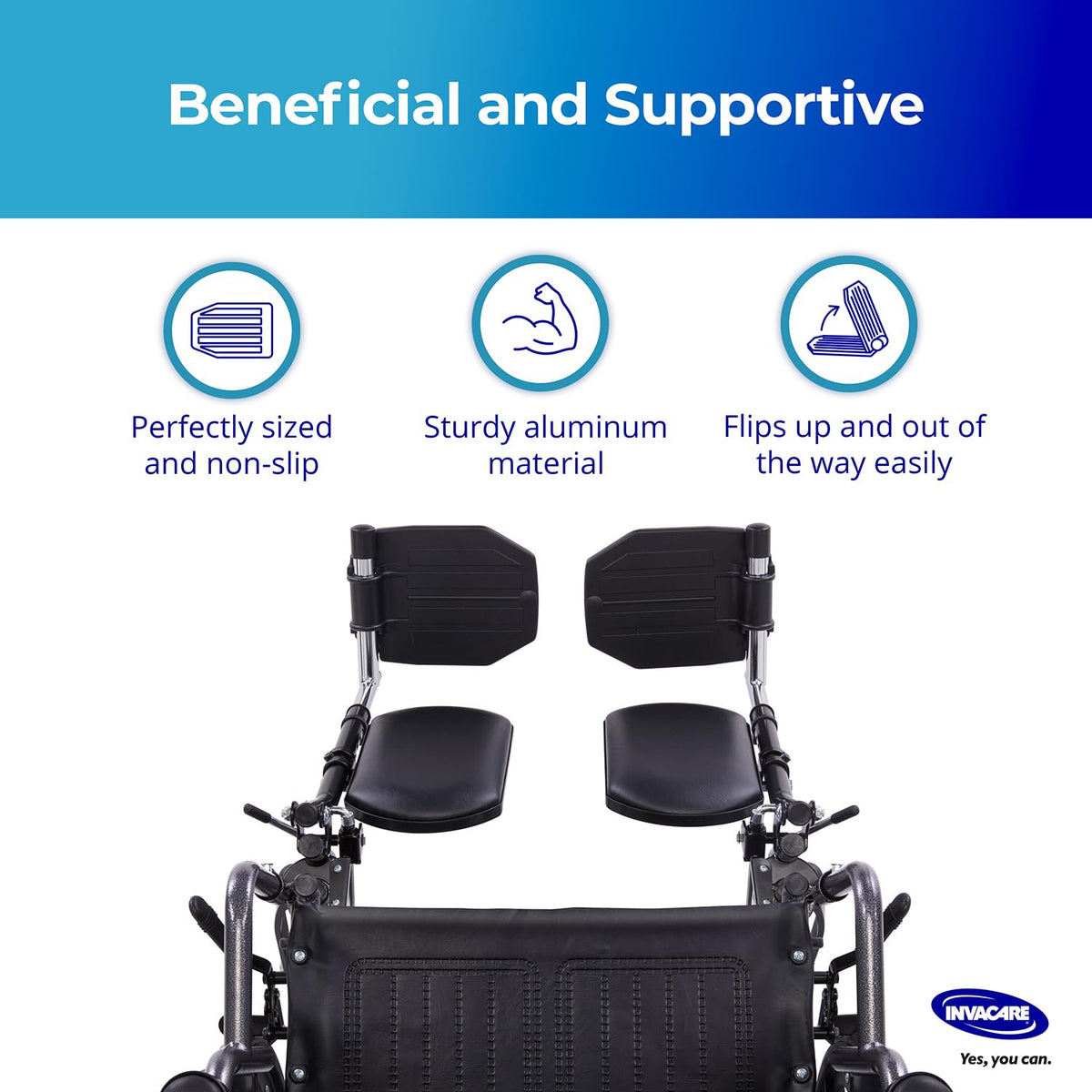 Adjustable Aluminum Wheelchair Elevating Legrest with Padded Calf Support K166469