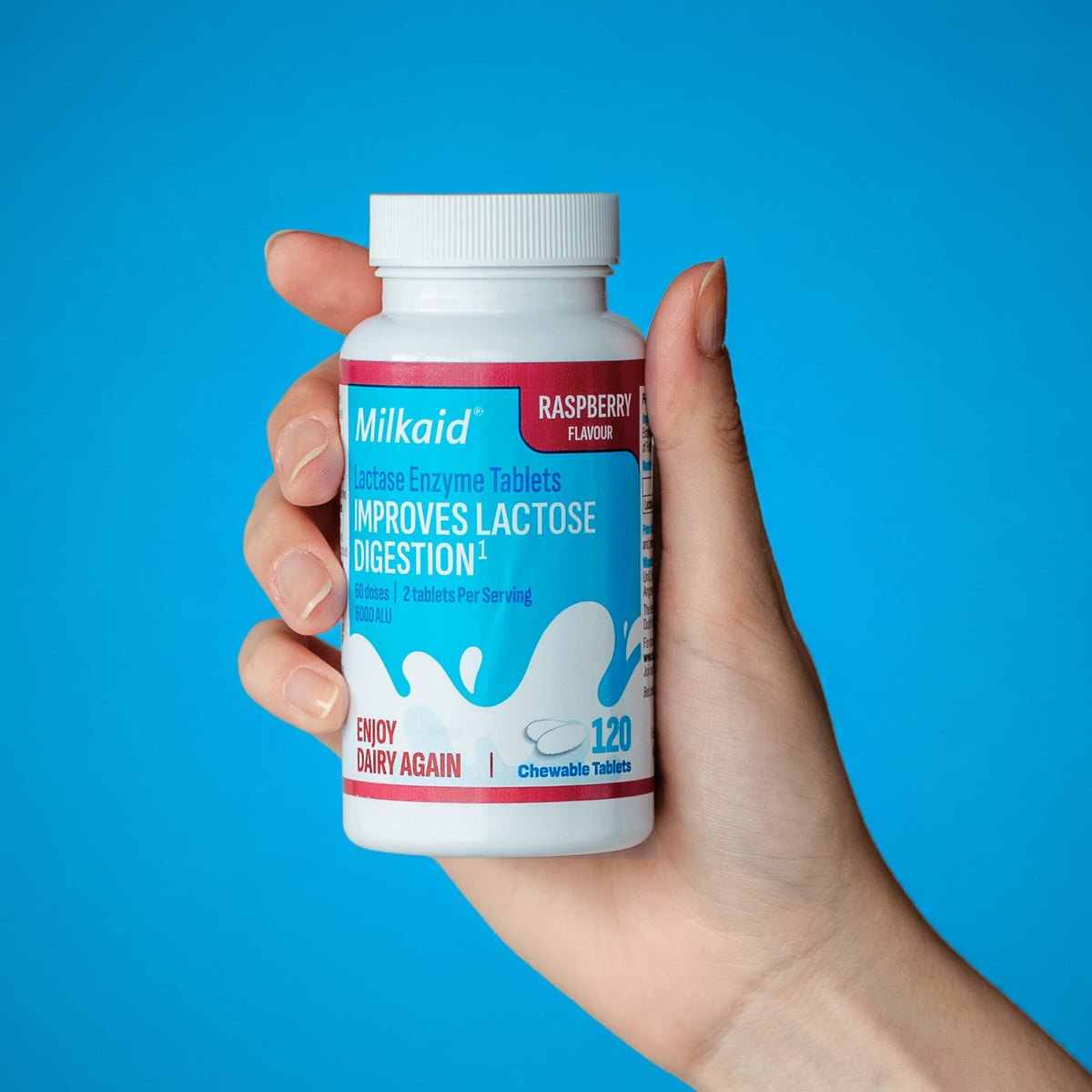 Chewable Lactase Enzyme Tablets 360 Tablets Raspberry X66718