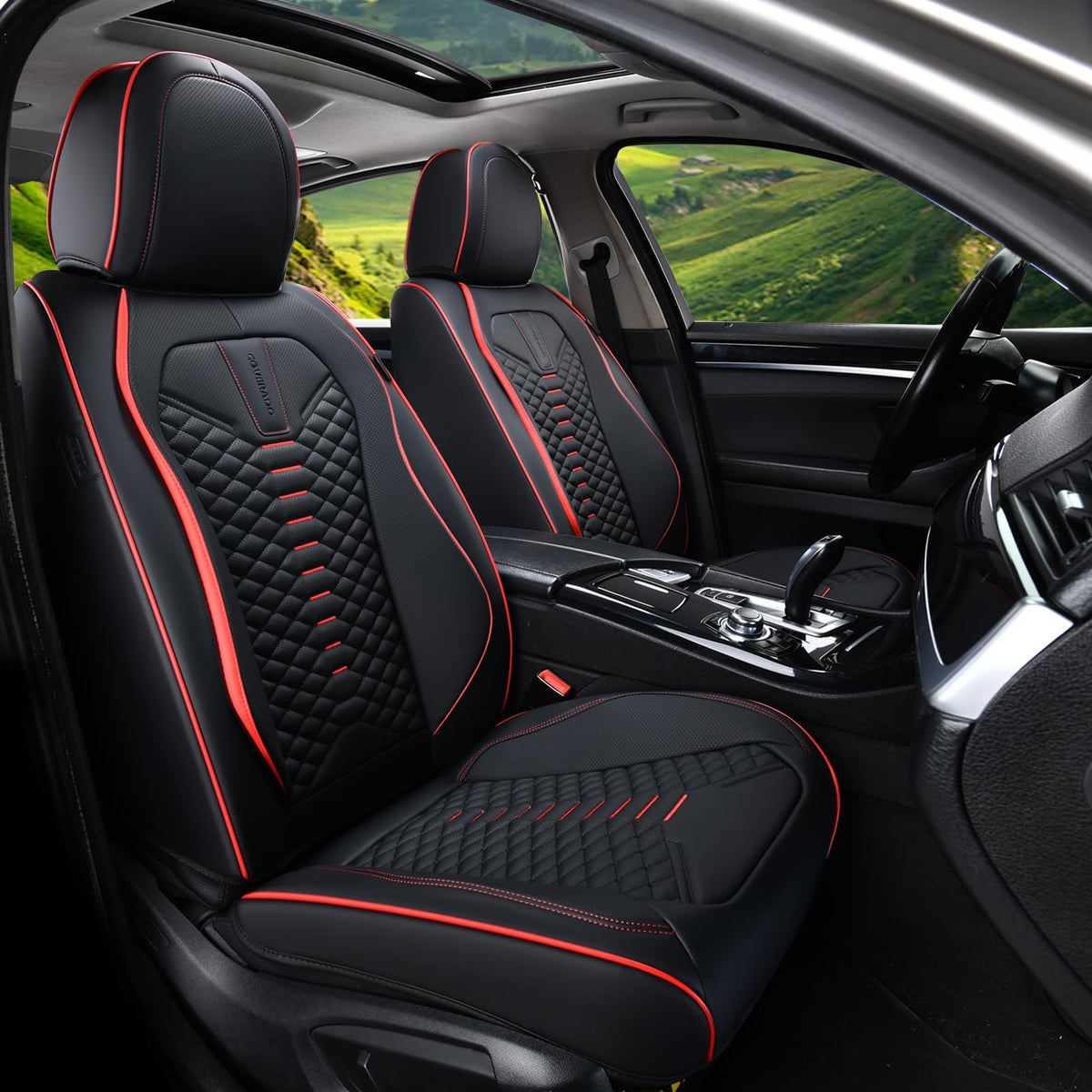 Waterproof Nappa Leather 5 Seats Car Seat Covers Q9805