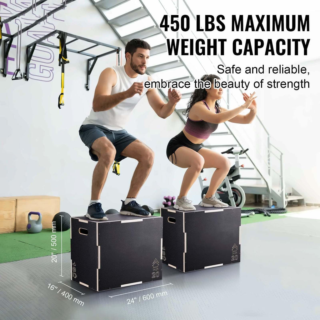 24/20/16 Inch Wooden Plyo Box A37833