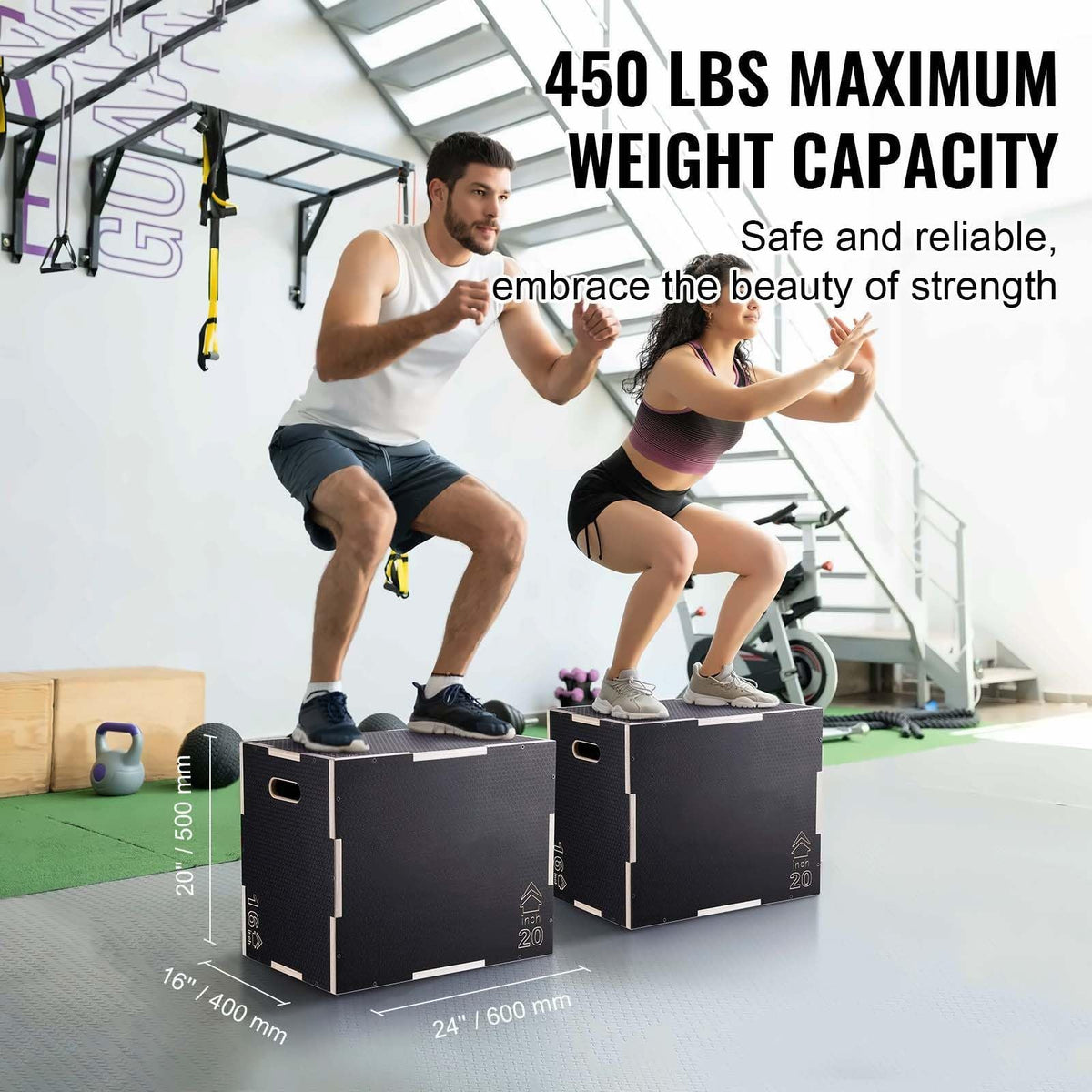 24/20/16 Inch Wooden Plyo Box A37833