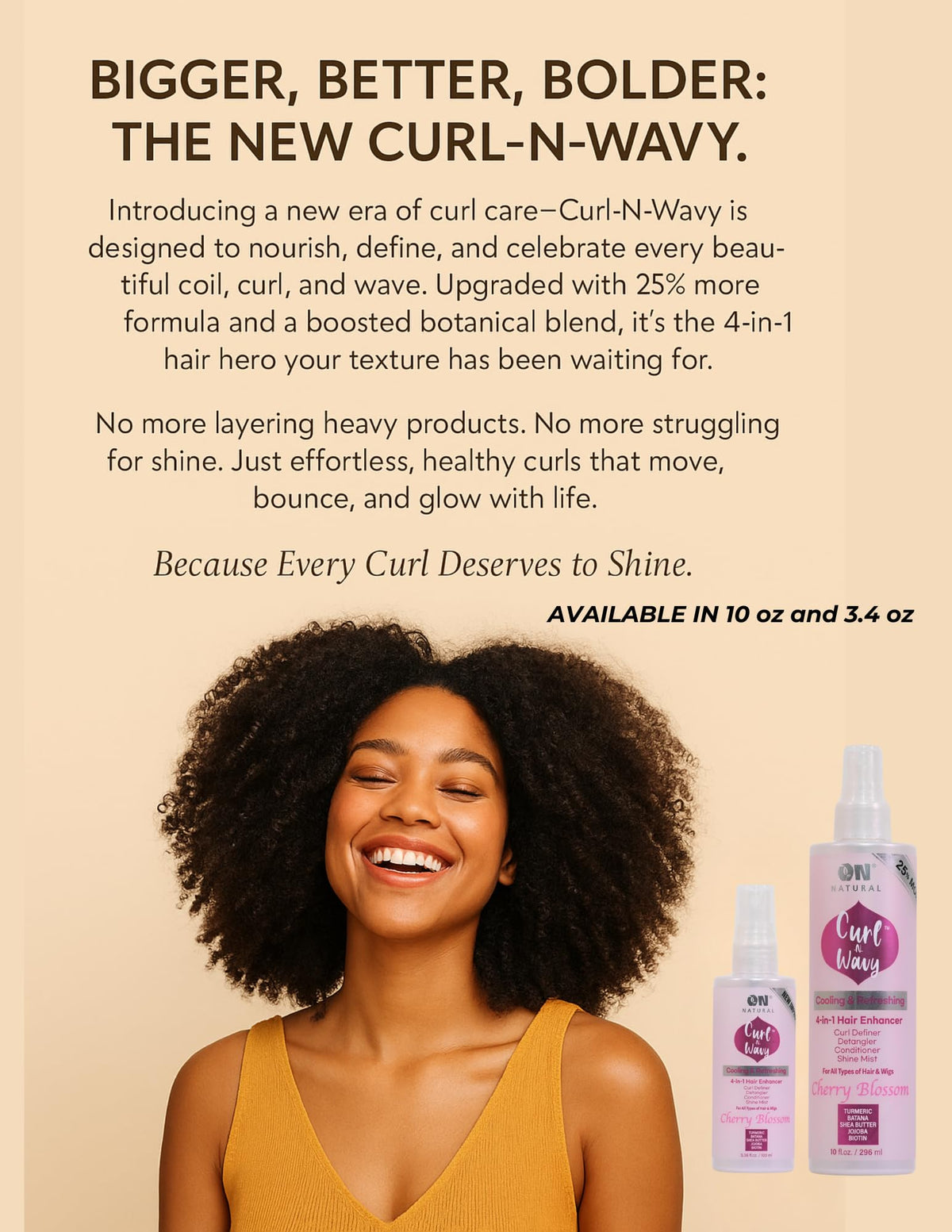 Natural Curl-N-Wavy 4-in-1 Hair Enhancer 10 OZ T694106