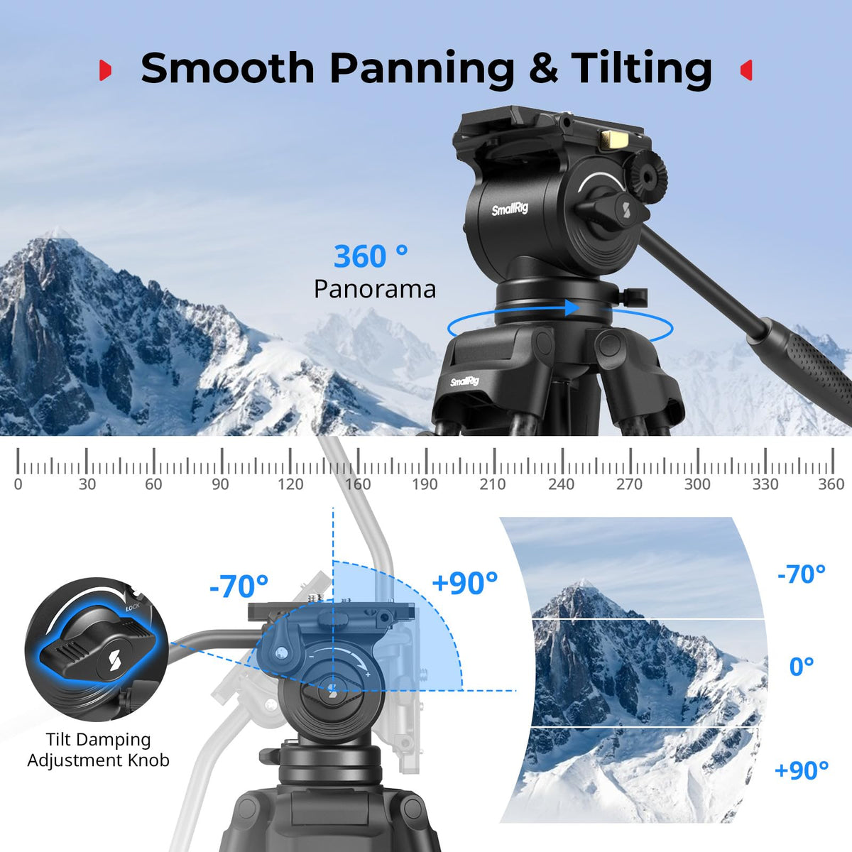 Carbon Fiber Heavy Duty Video Tripod with Fluid Head P80961