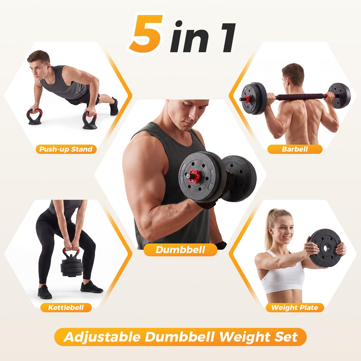 Adjustable Dumbbell Set 20/40/60LBS V29814