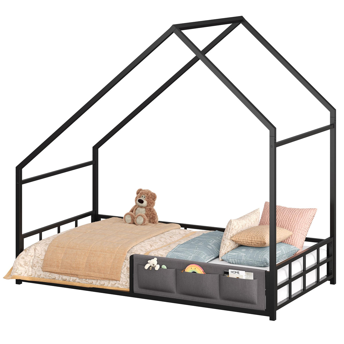 Twin Size Metal Floor Bed Frame X23301