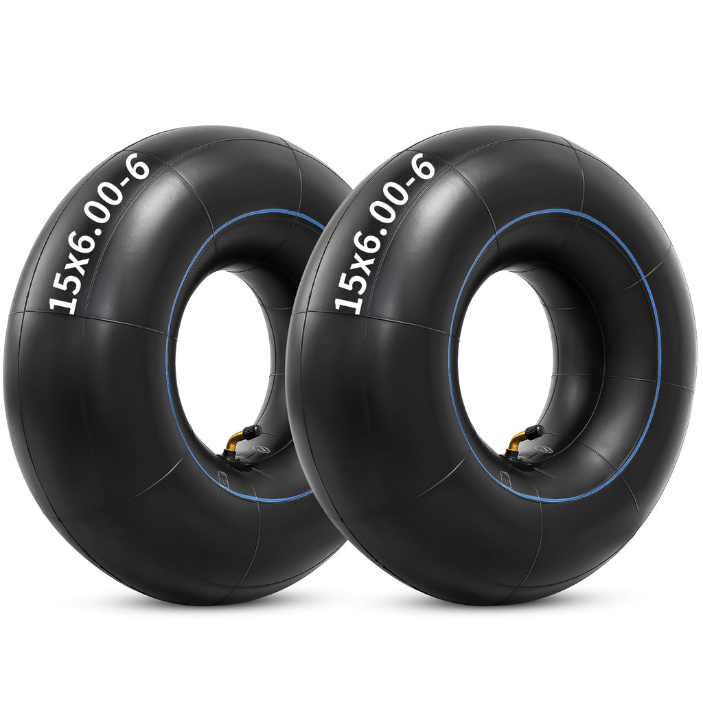 15x6.00-6 Butyl Inner Tubes with TR-87 Bent Valve Stem 2 Pcs T471867