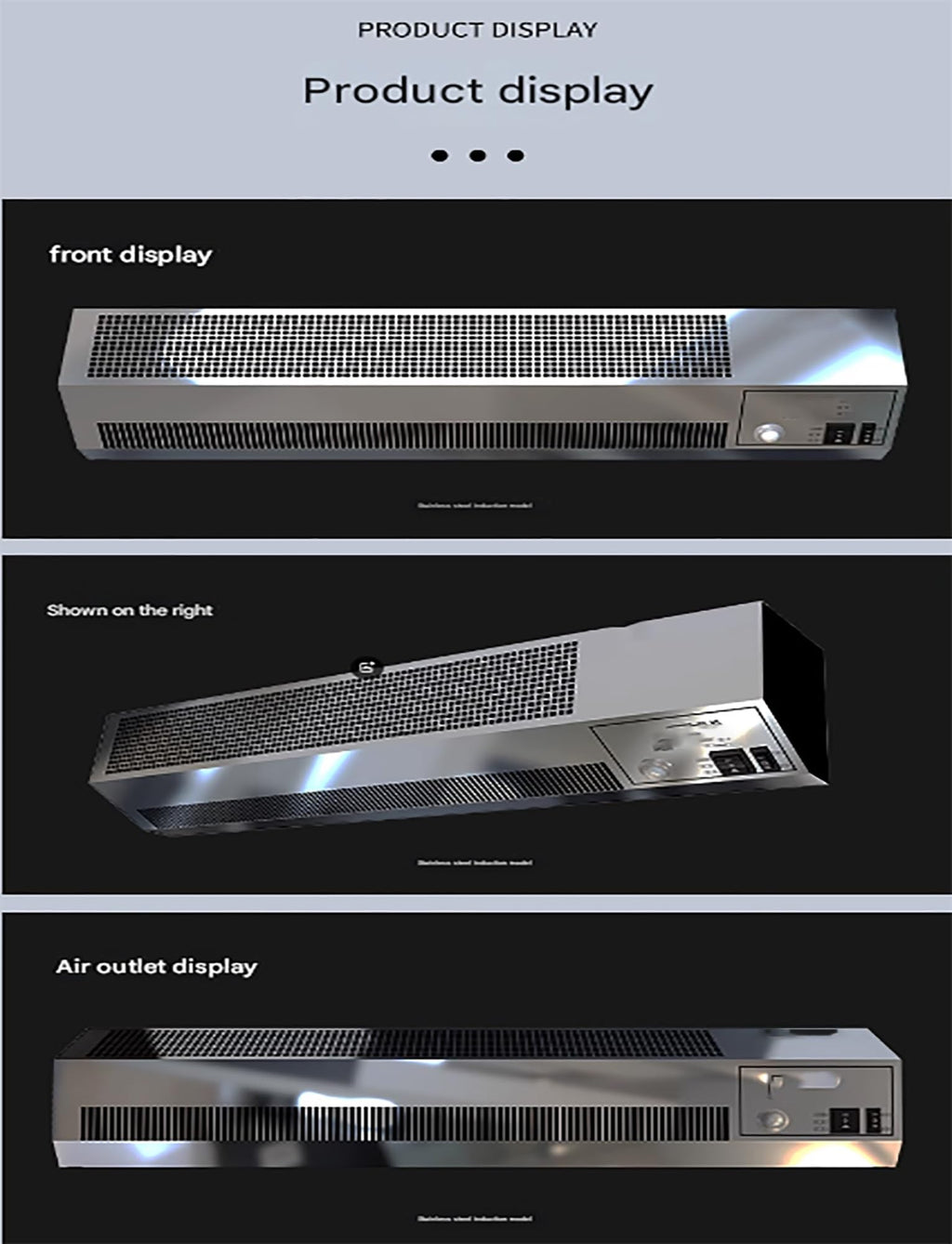 Elevator Air Curtain with Human Sensor Silver A6477