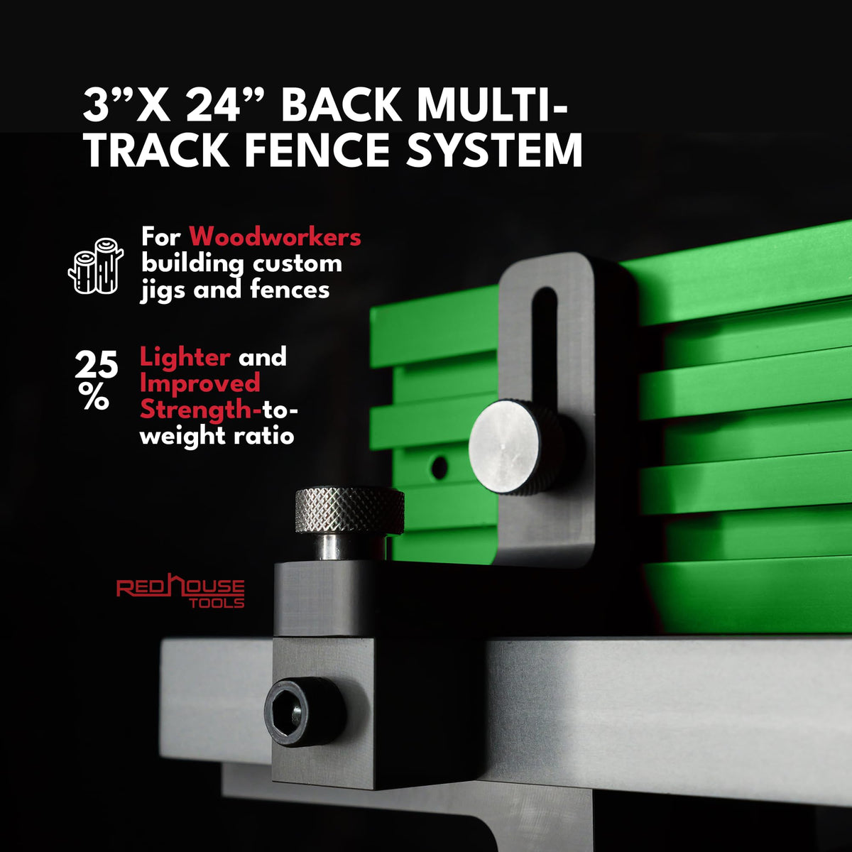 3" Anodized Aluminum T-Track Set of 2 H74537