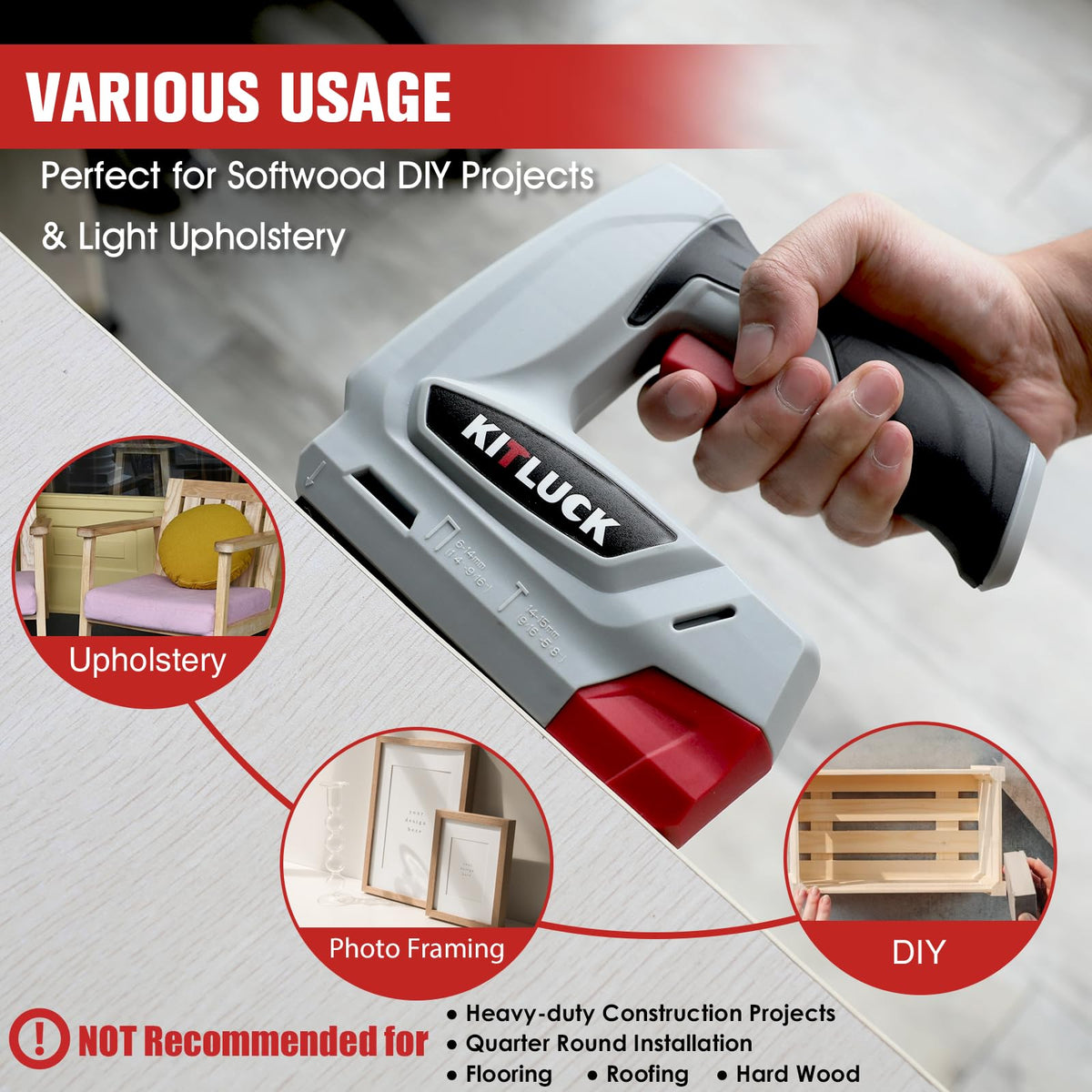 4V Cordless Electric Staple Gun Z4839