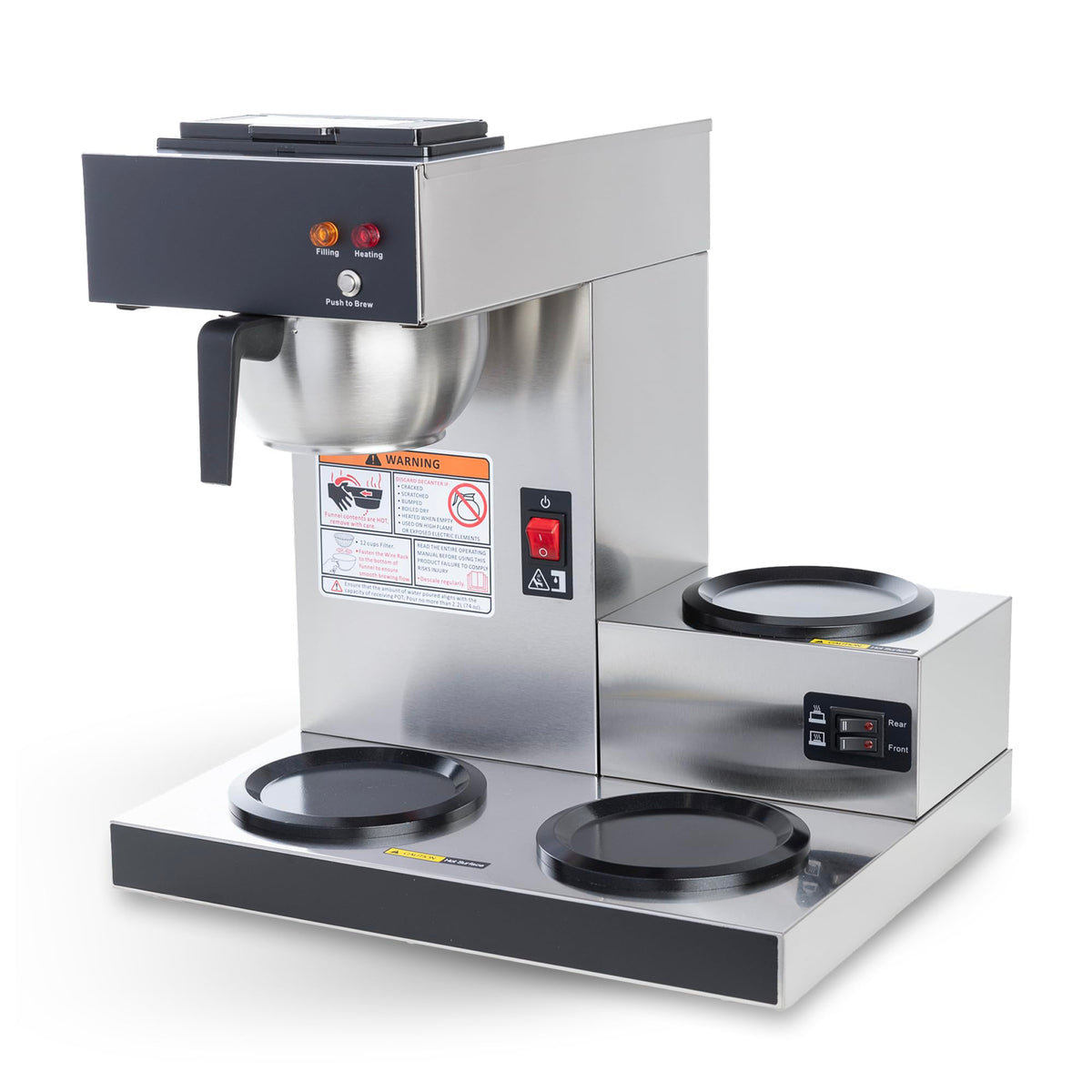 12-Cup Pour Over Coffee Maker with 3 Warmers N585771