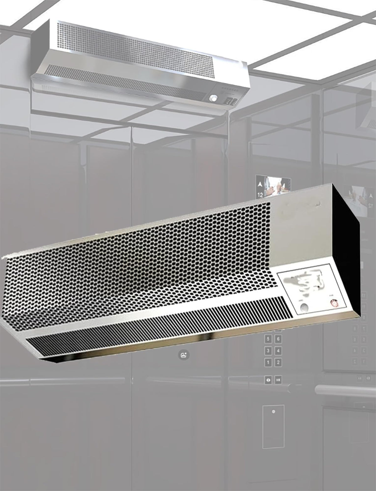 Elevator Air Curtain with Human Sensor Silver A6477