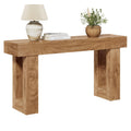 63 Inches Oak Color Wooden Console Table D795