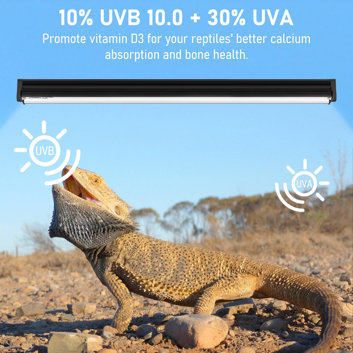 39W UVA UVB Reptile Light Fixture 34 Inch O3028