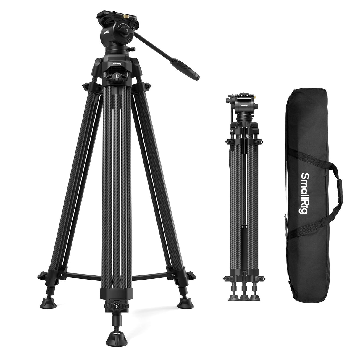 Carbon Fiber Heavy Duty Video Tripod with Fluid Head P80961