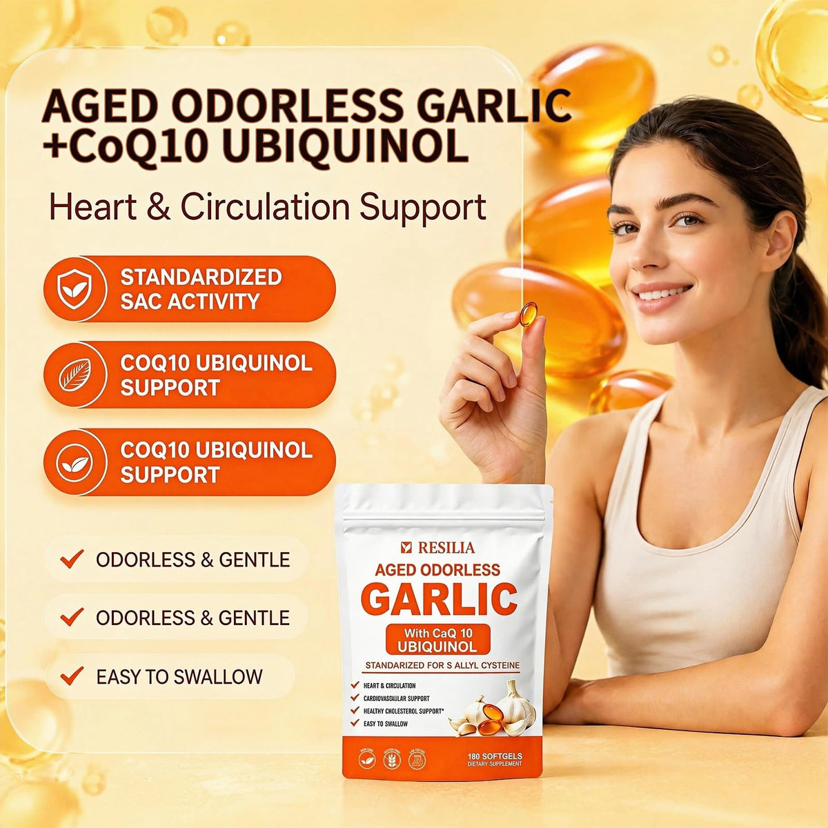Softgels with CoQ10 Ubiquinol 180 Count M886946