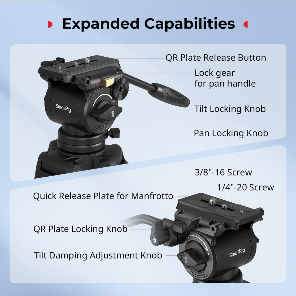 Carbon Fiber Heavy Duty Video Tripod with Fluid Head P80961