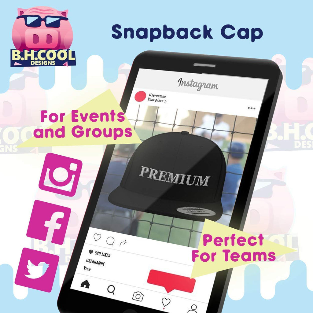 Structured Flat Bill Hat Snapback Closure O7439