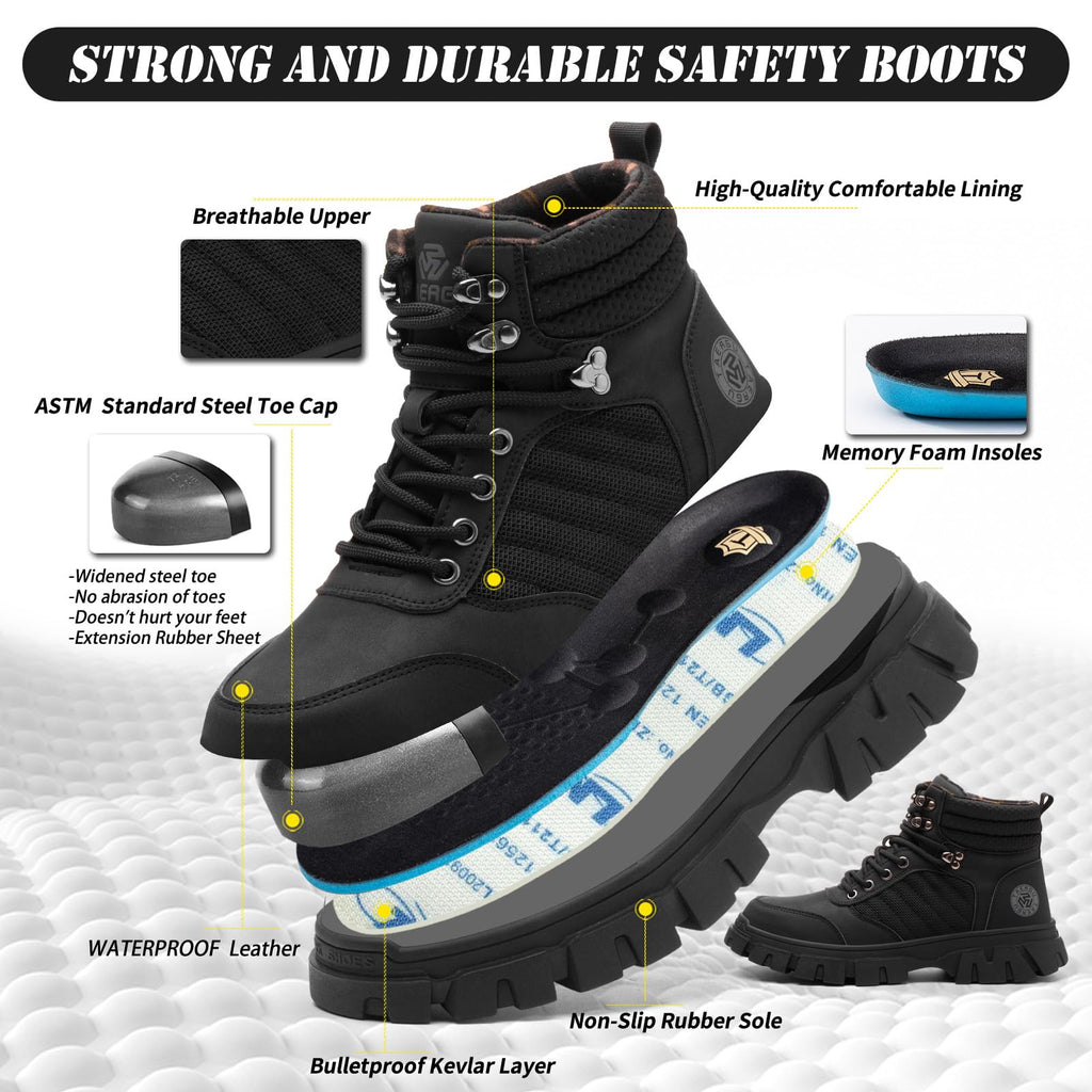 Waterproof Steel Toe Work Boots A936120