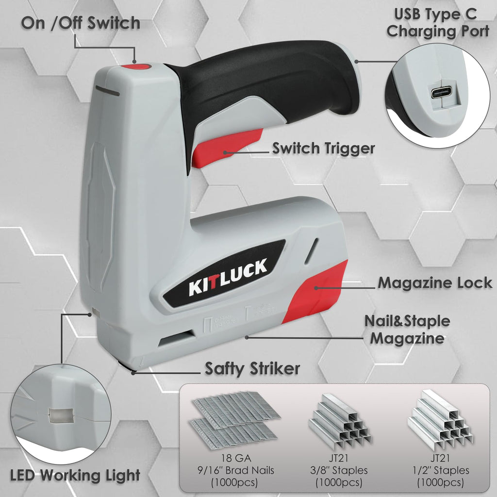 4V Cordless Electric Staple Gun Z4839