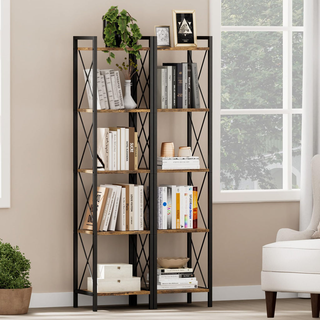 5 Tier Metal Bookshelf J77748