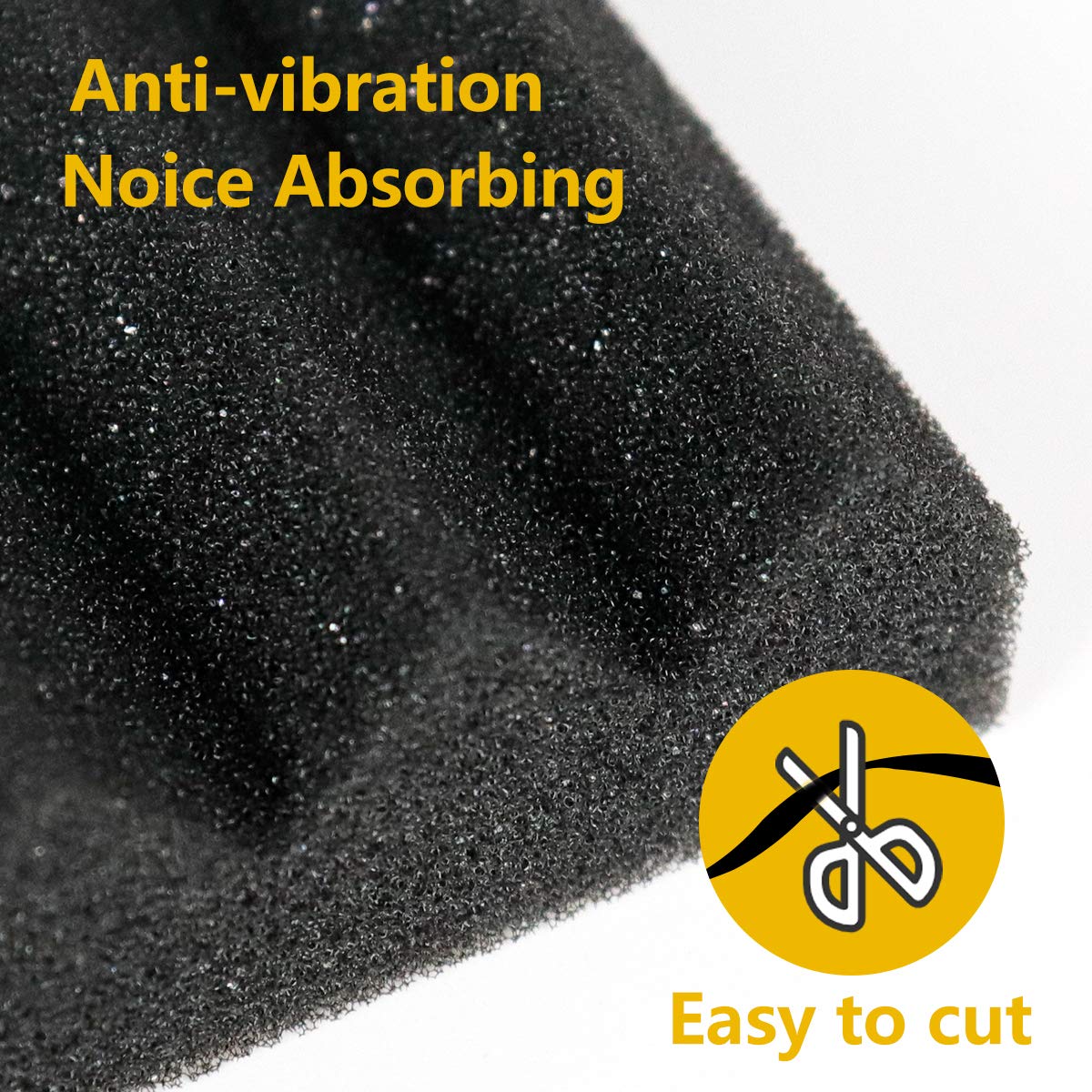 Window Air Conditioner Foam Insulation Panels, 2 Pack, Black, 17in High x 9in Wide B525984