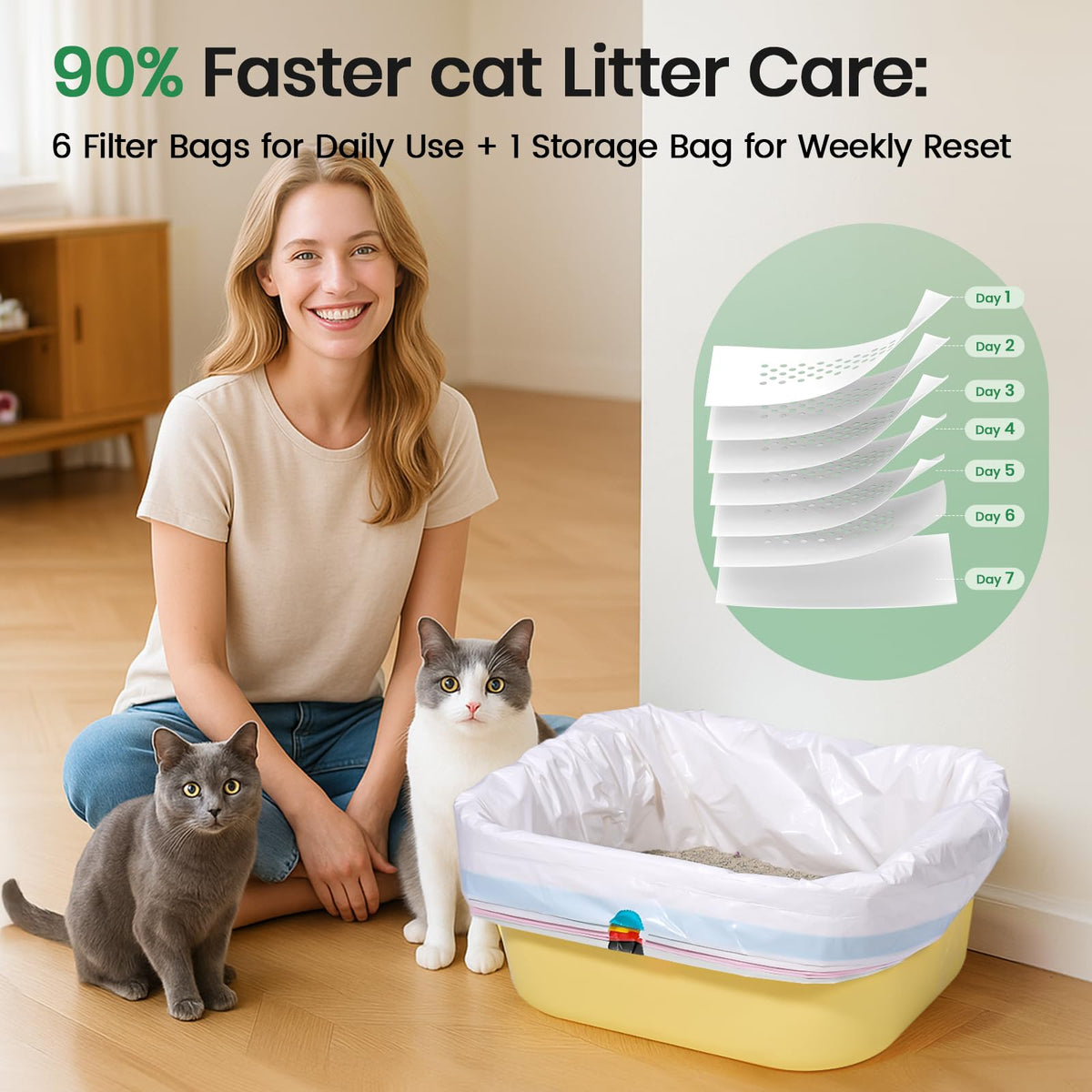 Heavy Duty Thickened Litter Box Liners 14 Pack L545