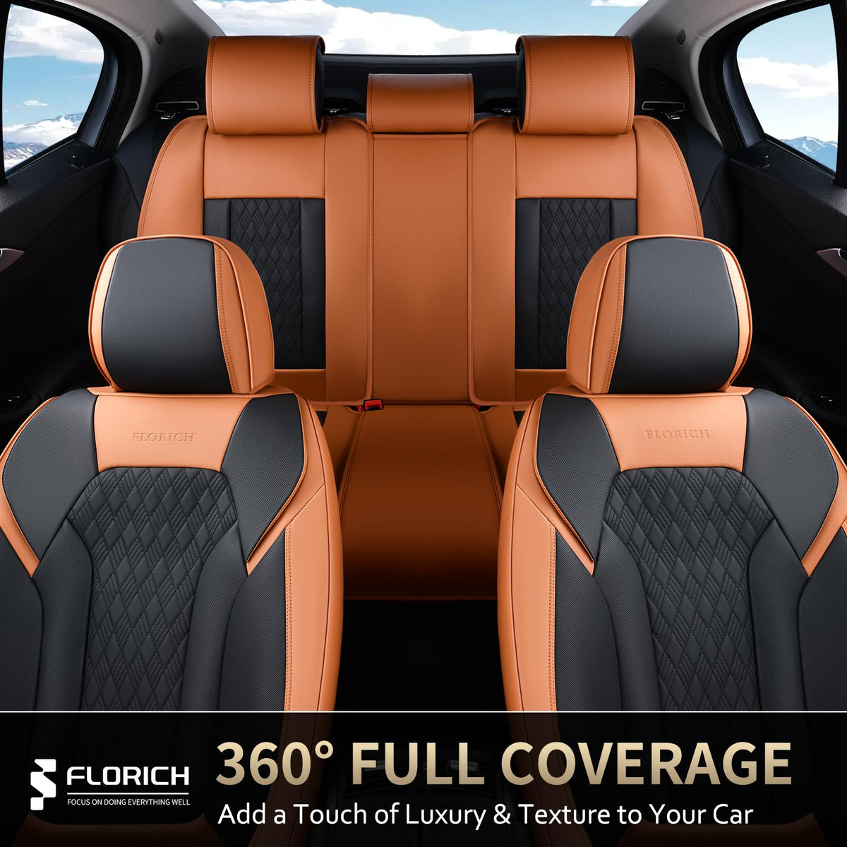 Nappa Leather Car Seat Covers Full Set U13250