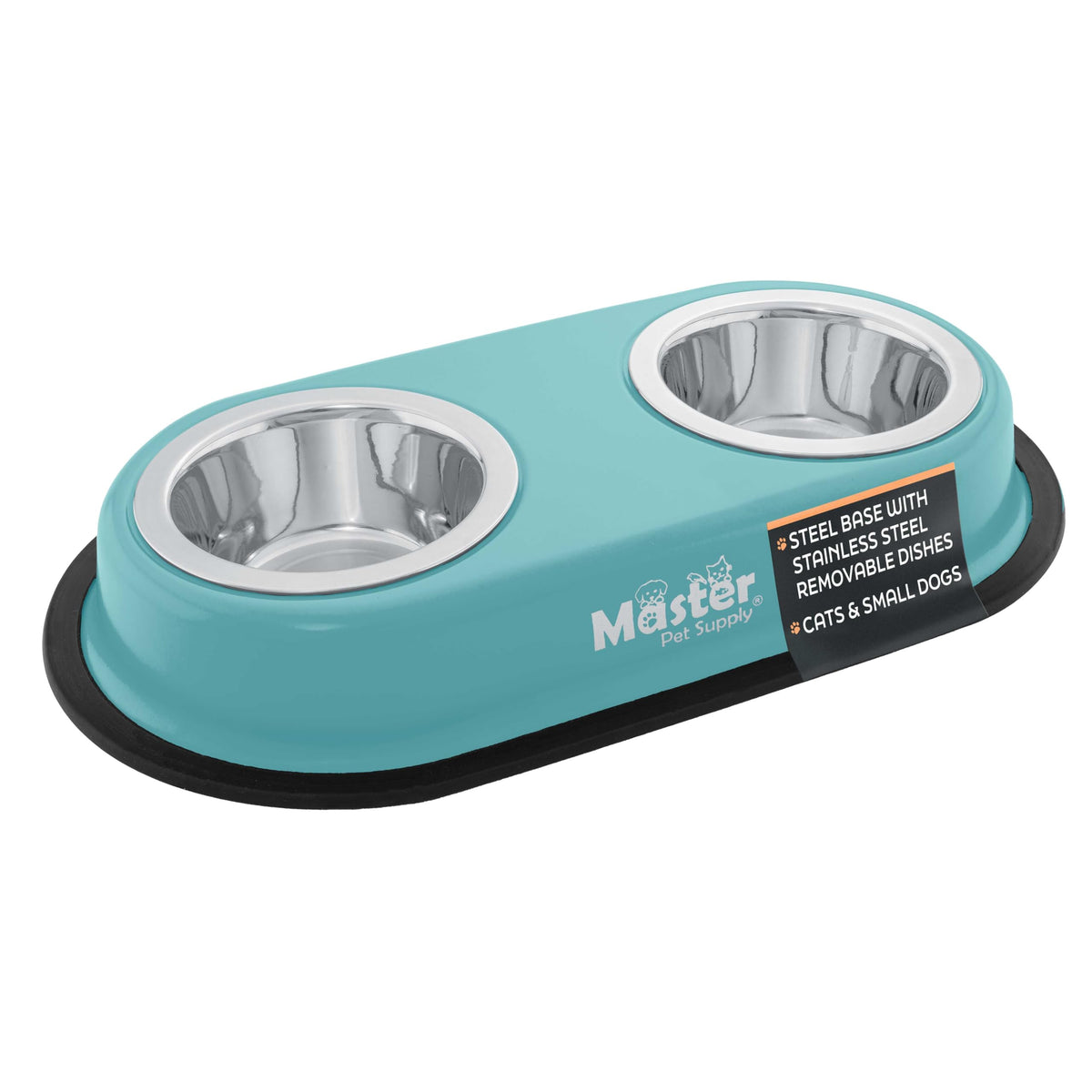 Double Dog Bowls Set with Elevated Base Y141