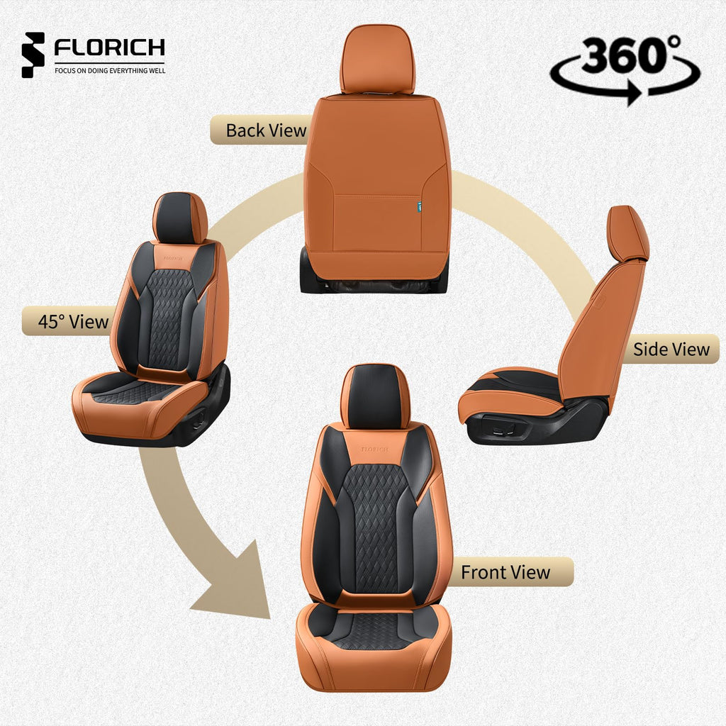 Nappa Leather Car Seat Covers Full Set U13250