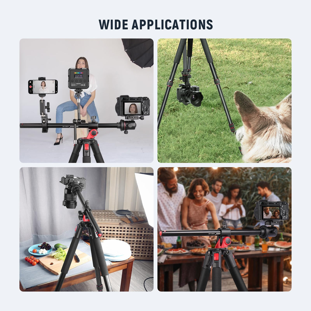 72 Inch Camera Tripod Monopod with Ball Head D752