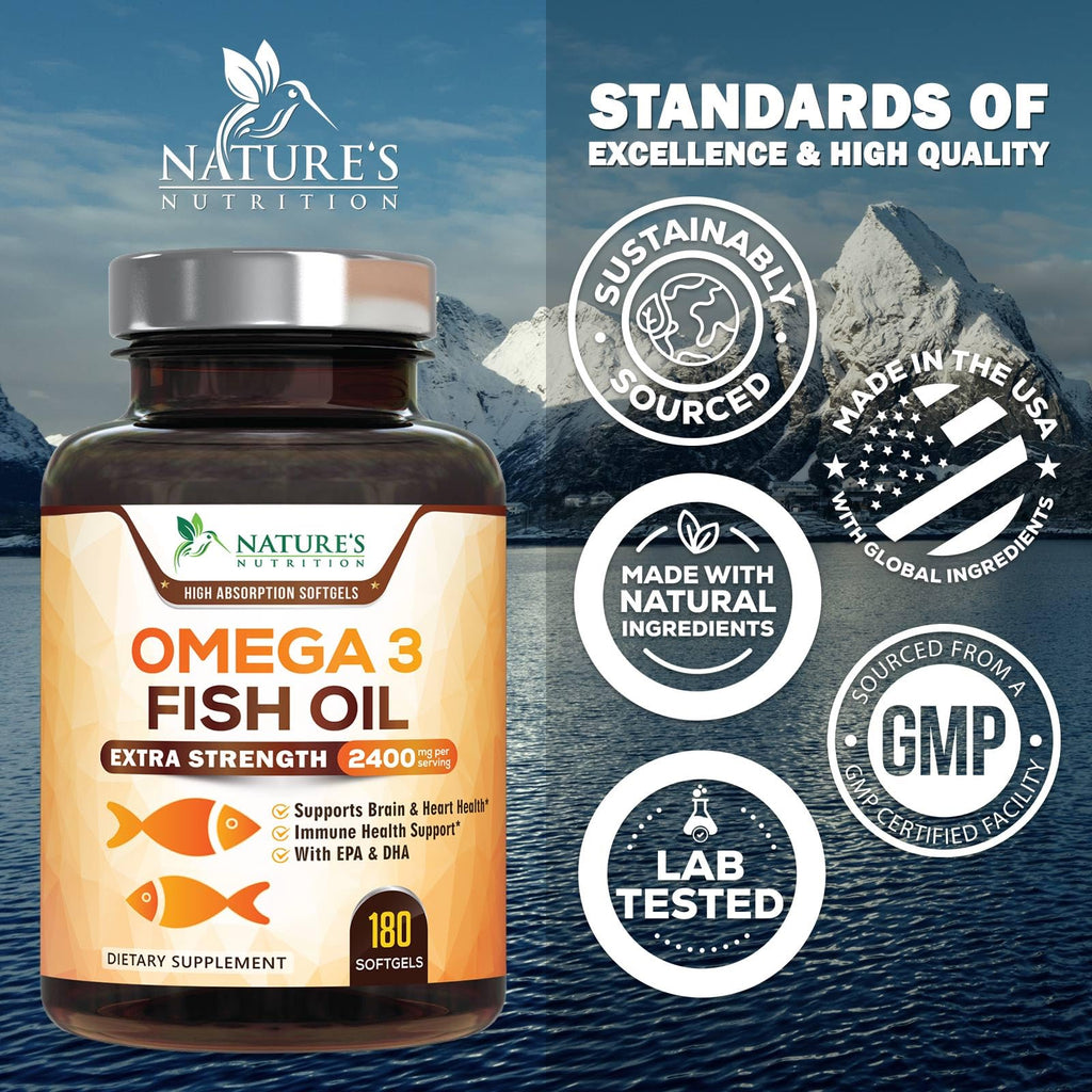 Omega 3 Fish Oil 2400mg Softgels X4400