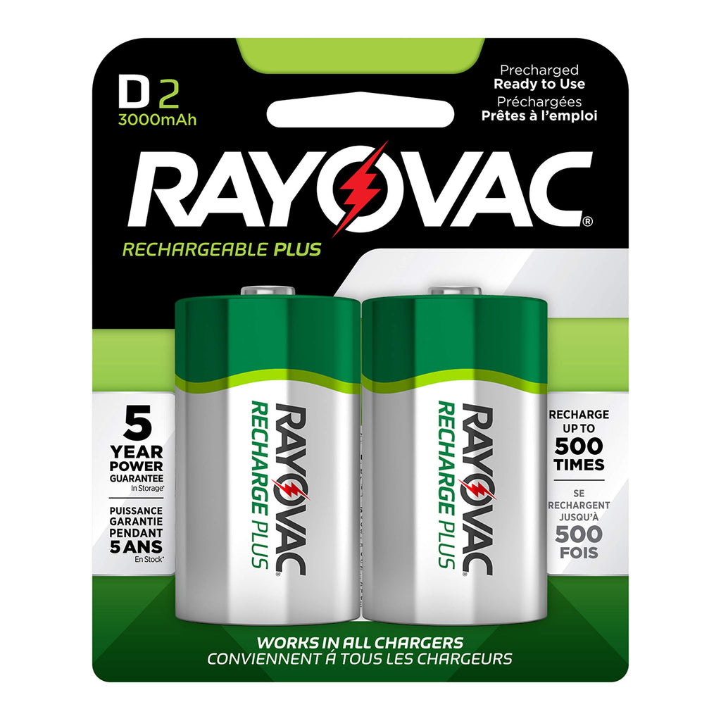 Rechargeable D Batteries 2 Count A17947