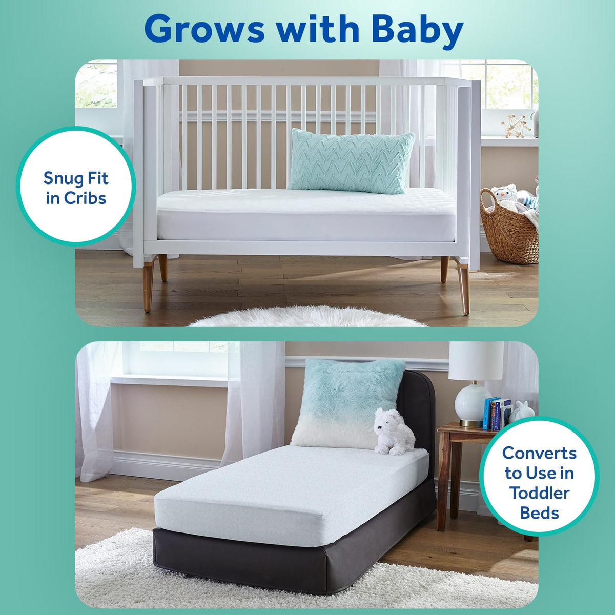 Breathable 2 Stage Hybrid Memory Foam Crib Mattress F658