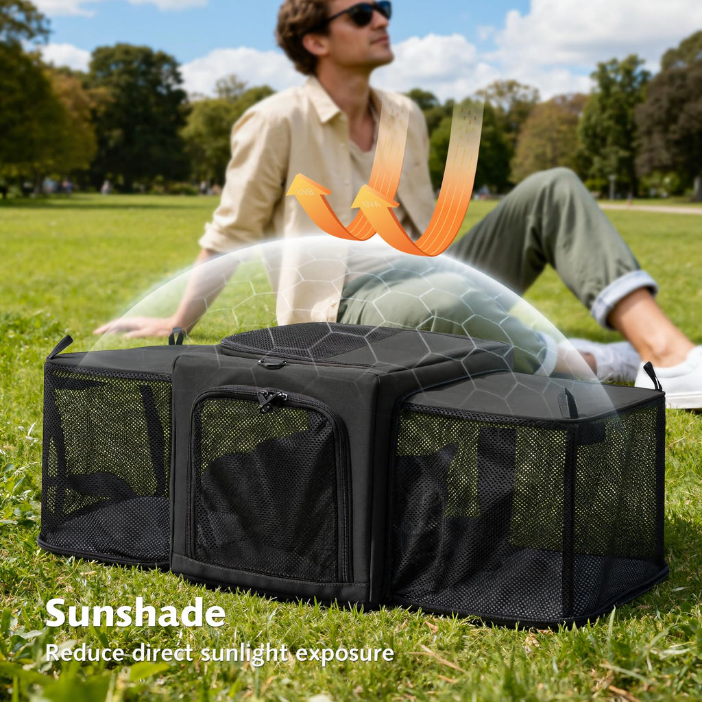 Expandable Dark Gray Cat Carrier X61375
