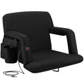 Heating Massage Reclining Stadium Seat with Arm Support H533