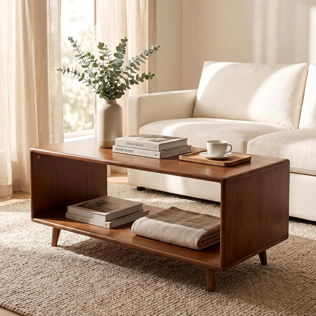 39" Rectangular Solid Wood Coffee Table R2188